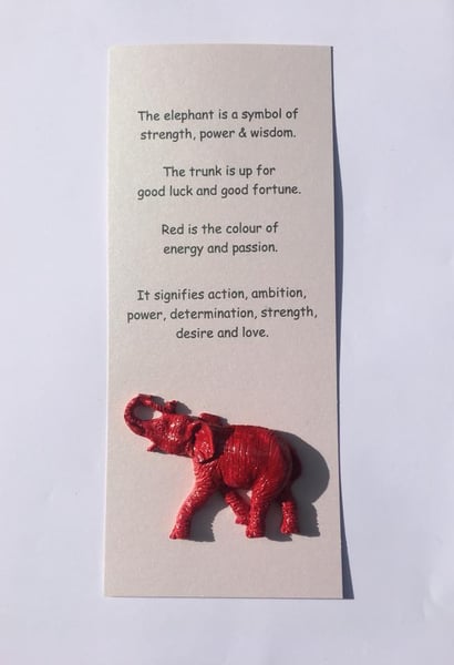 Image of Pink Elephant Symbolism Card