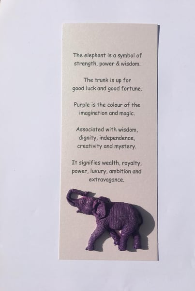 Image of Purple Elephant Symbolism Card