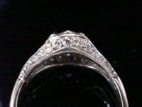 Image 2 of Art Deco Platinum 1.64ct Diamond solitaire ring with intricate diamond shoulders