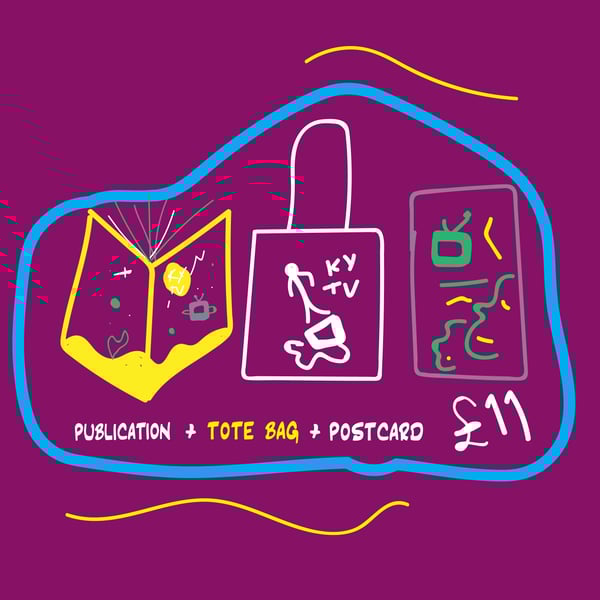 Image of Publication, tote bag & postcard