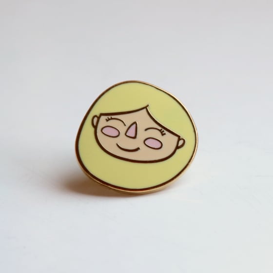 Image of Blonde Girl Pin Badge