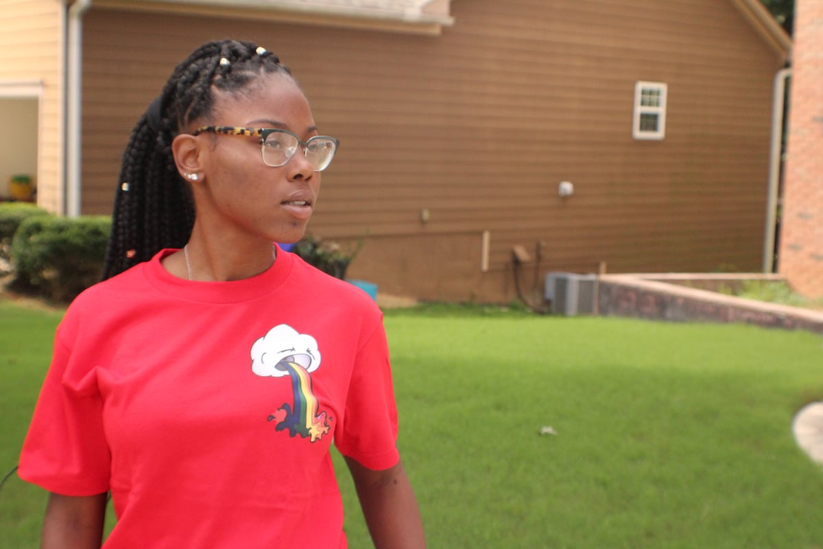 Image of Red klout. Tee