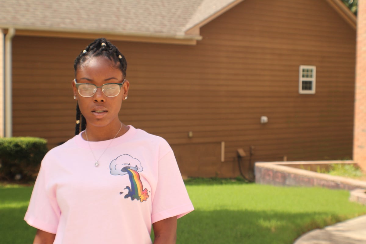 Image of Pink klout. Tee