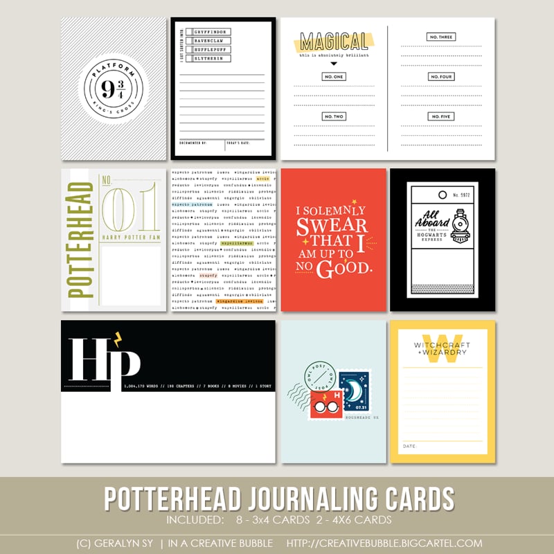 Image of Potterhead Journaling Cards (Digital)