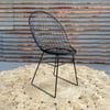 Vintage Powder coated Gloss Black chairs