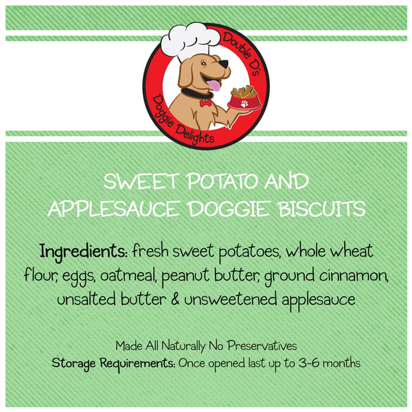Image of Crunchy Sweet Potato & Applesauce Doggie Biscuits