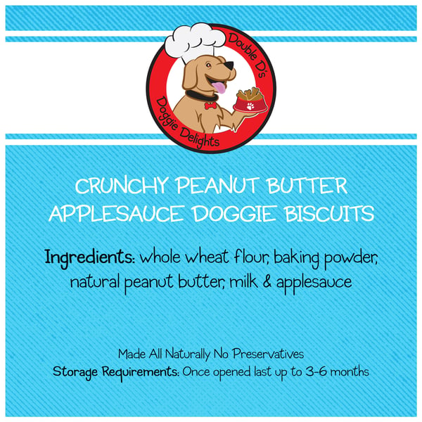 Image of Crunchy Peanut Butter Applesauce Doggie Biscuits