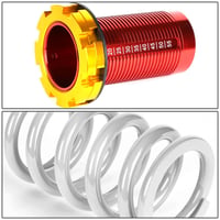 Image 3 of White/Red/Gold Adjustable Coilovers 1-4" Drop
