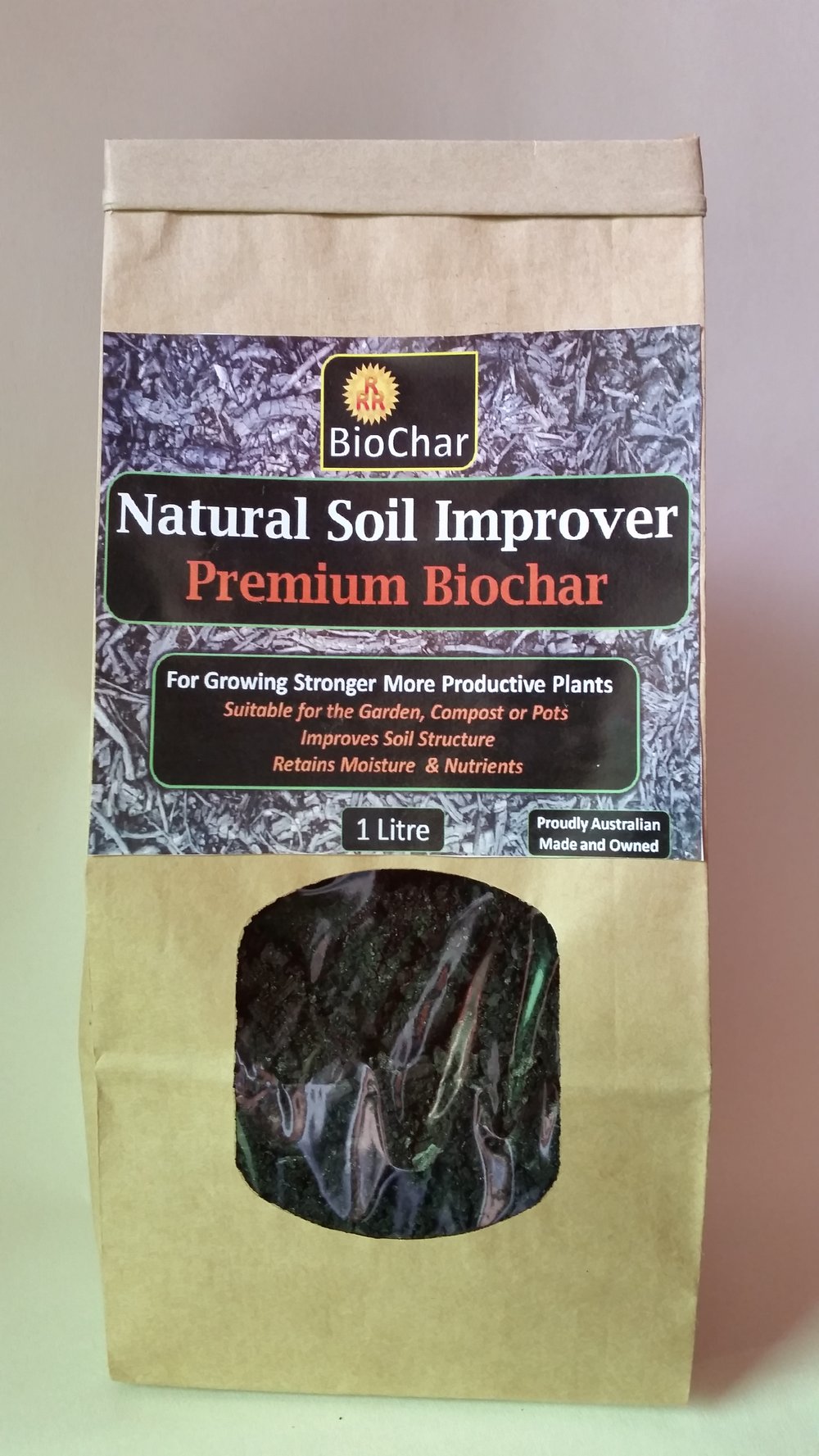 Image of 1 Litre Premium Biochar -  Free Shipping - Australia Wide