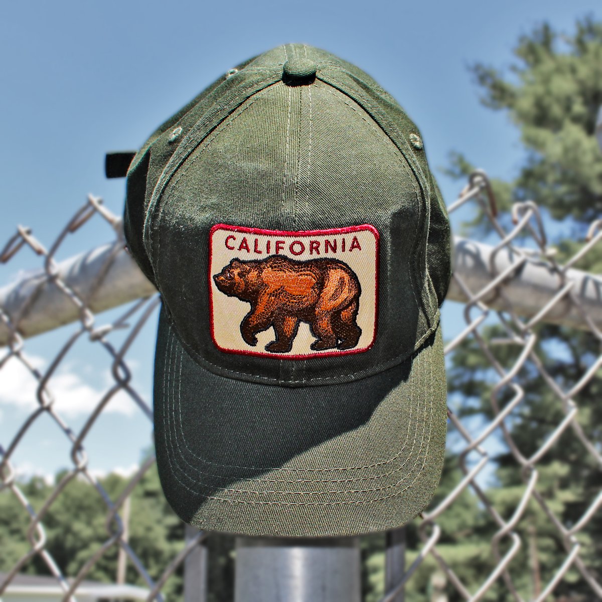Image of Cali Bear Patch Strap Hat - Forrest