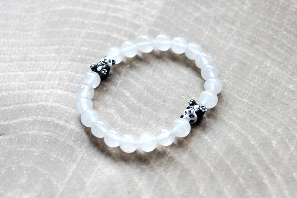 Image of White Jade Panda Bracelet