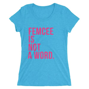 Image of Ladies Femcee Is Not A Word Tee - Pink Text (More Colors)