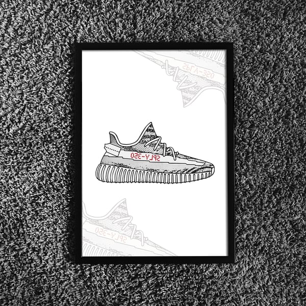 Image of Yeezy 'Zebra' V2 - Inspired Poster