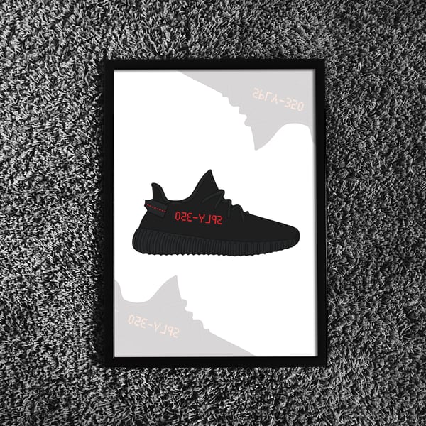 Image of Yeezy 'Bred' V2 - Inspired Poster