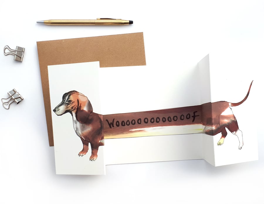 Image of Sausage Dog Panorama Card