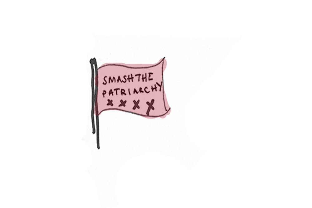 Image of Smash the Patriarchy Flag Print 