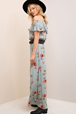 Image of Off-Shoulder Maxi Romper