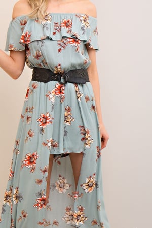 Image of Off-Shoulder Maxi Romper