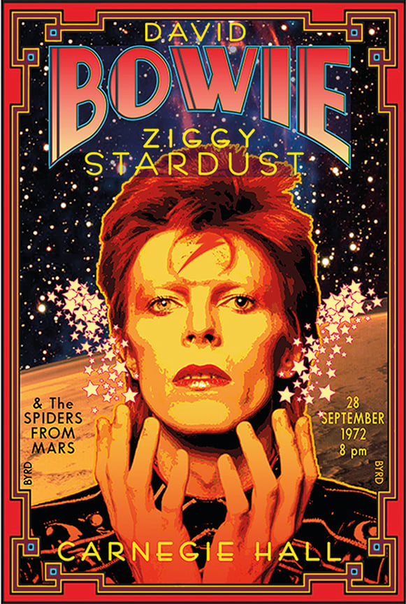 ヒロムハーツ 00s デッドストック DAVID BOWIE 大判ポスター DAVID BOWIE at Carnegie Hall 29 September 1972
