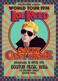 LOU REED: Sally Can't Dance World Tour 1974