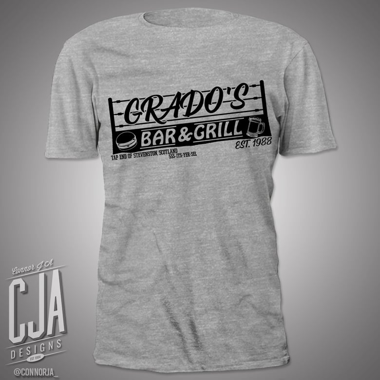 Image of "Grado's Bar and Grill" Grey Shirt
