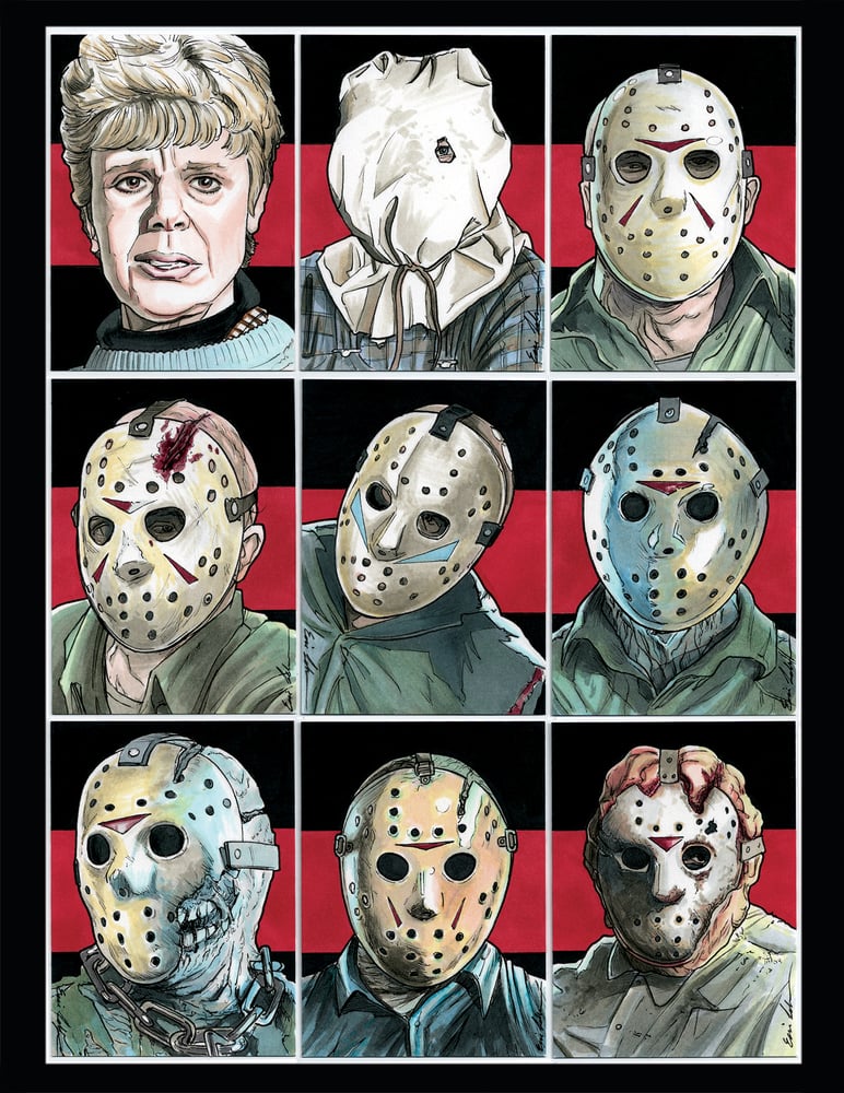 Image of "Friday the 13th" Jason Voorhees limited art print