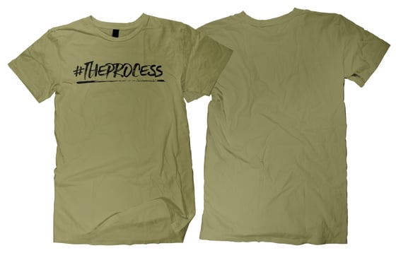 Image of Men's The Process T-Shirt (Olive Green/Black Print)