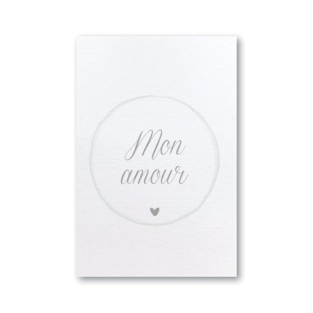 Image of Carte MON AMOUR (avec enveloppe)