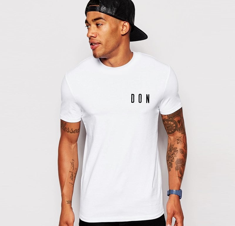 fitted white tee