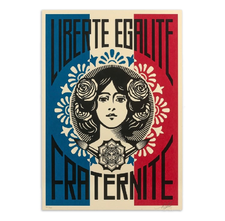 Image of Shepard Fairey OBEY - Liberté Egalité Fraternité 