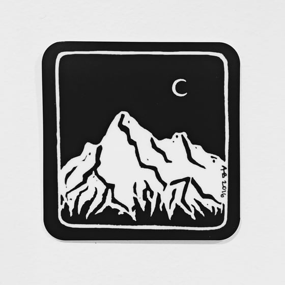 Image of Linocut Mountains Sticker