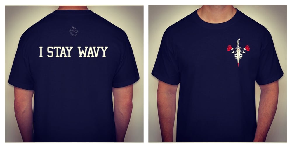 Image of Cee Nario "I Stay Wavy" Roses Tee (Black)