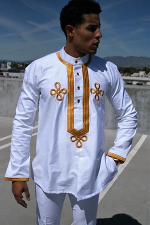 Image of The sikani shirt - white and gold
