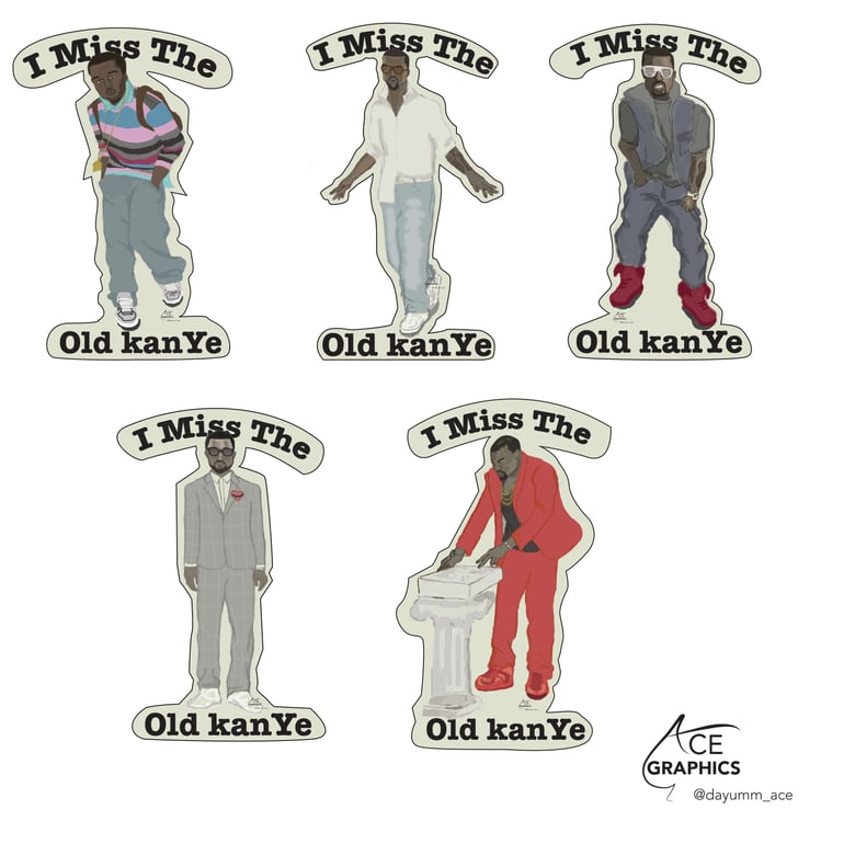 Image of I MISS THE OLD KANYE STICKERS
