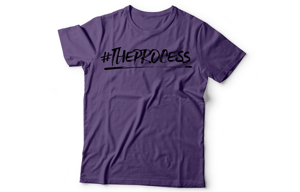 Image of Men's The Process T-Shirt (Purple/Black Print)