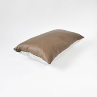 Image 1 of Leather Chocolate Dotty Cushion Cover - (3 sizes available)