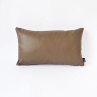 Image 4 of Leather Chocolate Dotty Cushion Cover - (3 sizes available)
