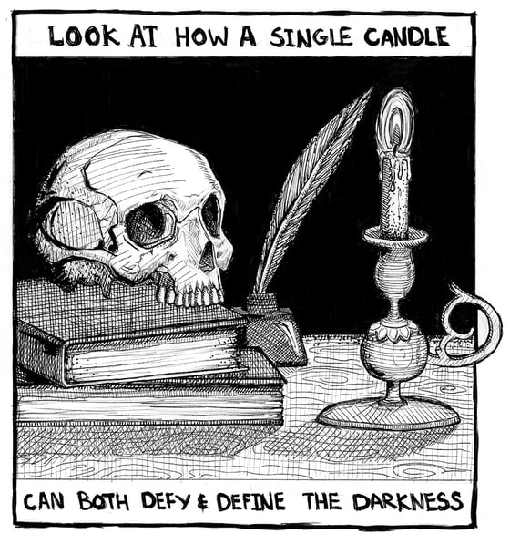 Image of "A Single Candle" Matte Paper Print