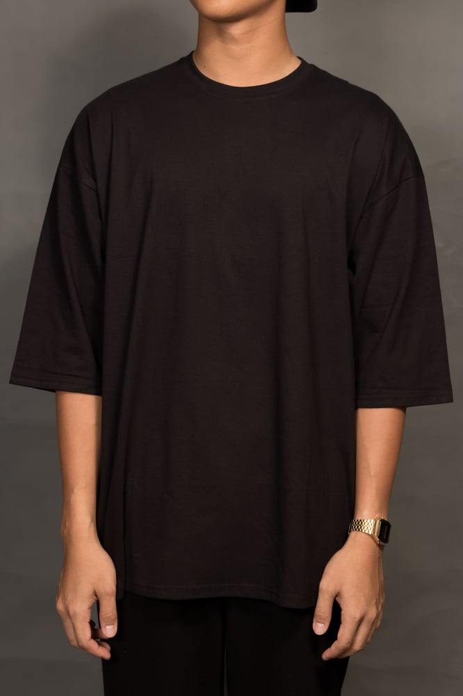 Image of 3/4 sleeve boxy fit tee 