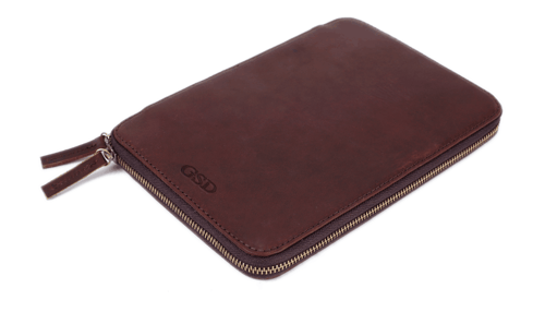 Image of Personalized Initials Leather Travel Wallet, Passport Holder - Groomsmen Gift B17