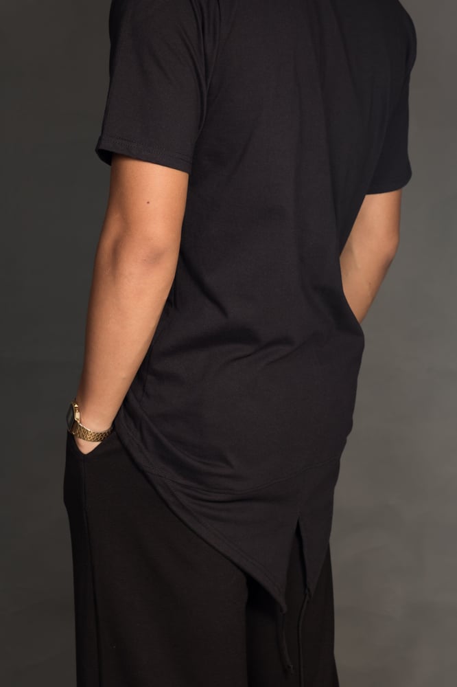 Image of Fish-tail drawstring tee