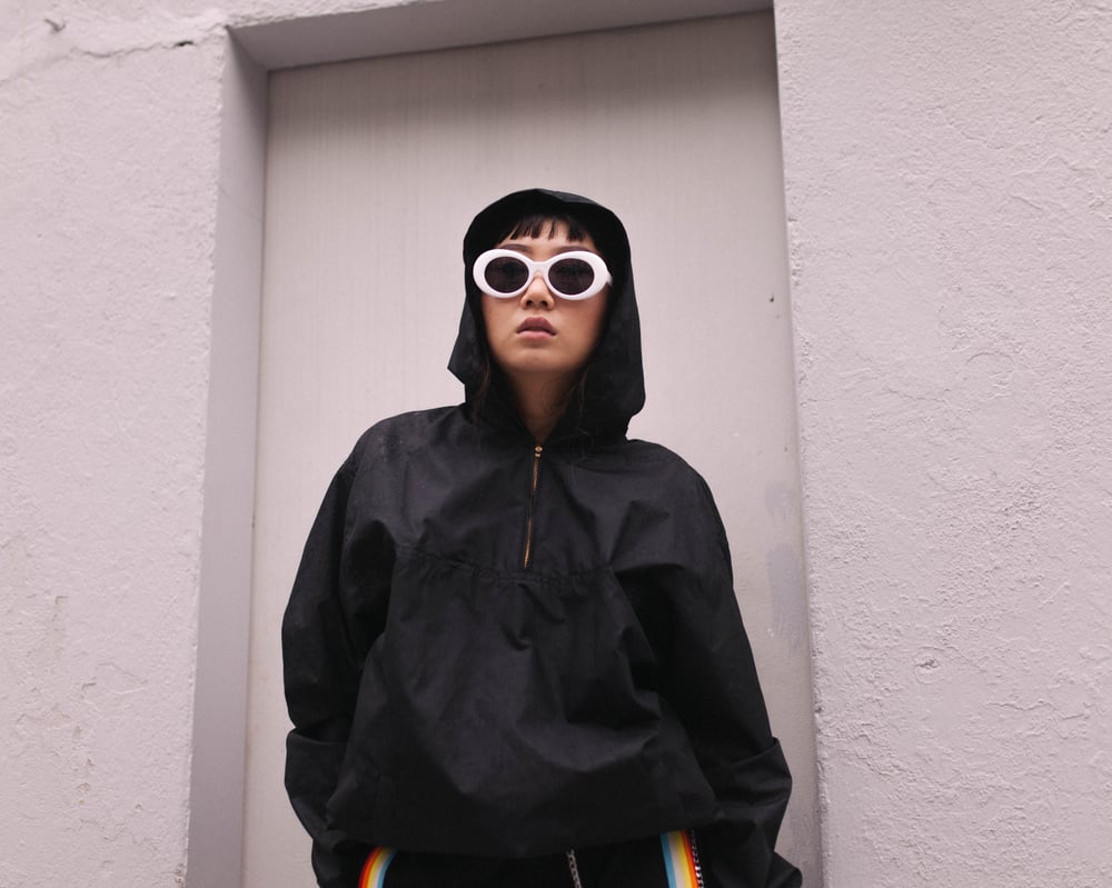 Image of 1/2 zipped Windbreaker