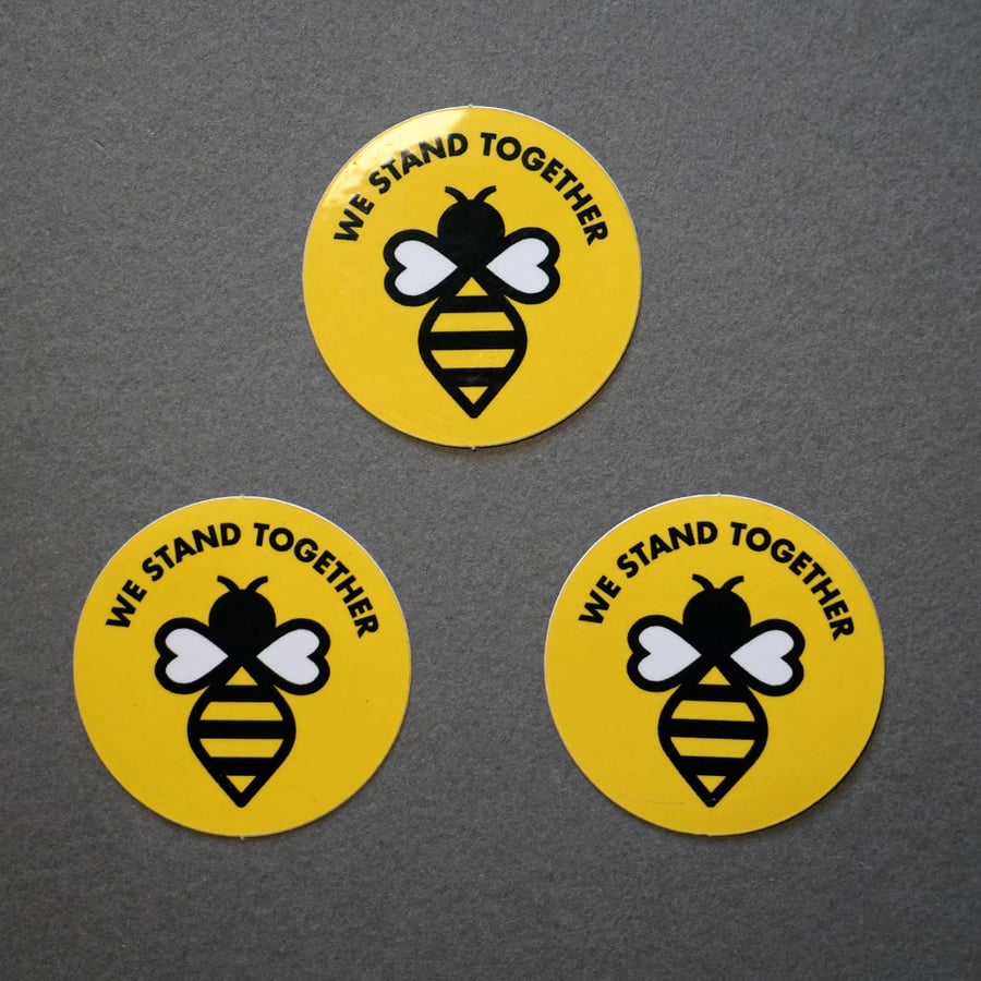 Image of Manchester #WeStandTogether Bee Vinyl Stickers