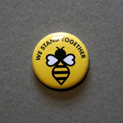 Image of Manchester #WeStandTogether Bee Button Badge