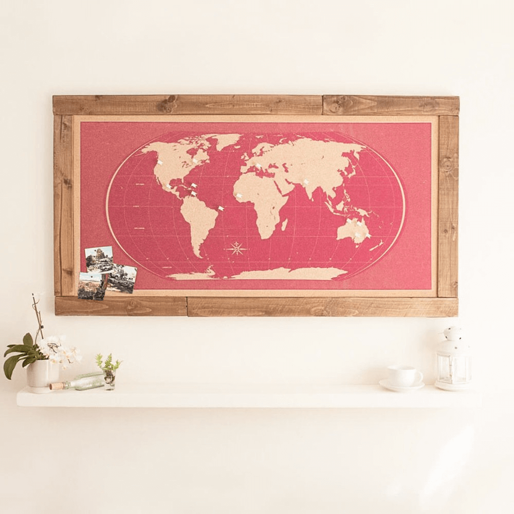 Image of Shipwrecked Pink World Map