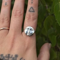 Image 4 of Made to order Mini Moon Face pendant or ring
