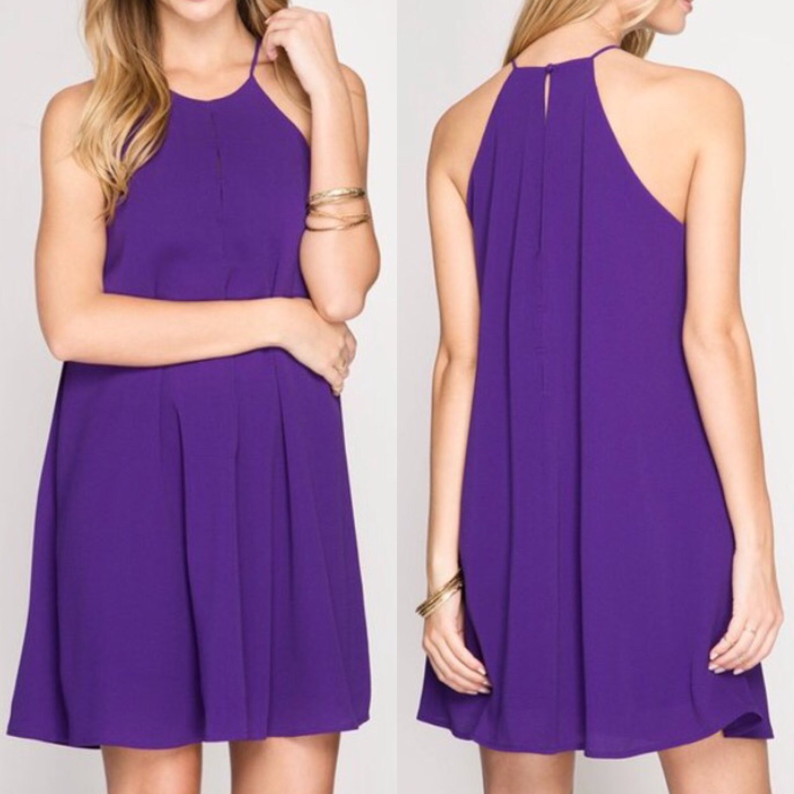 halter swing dress