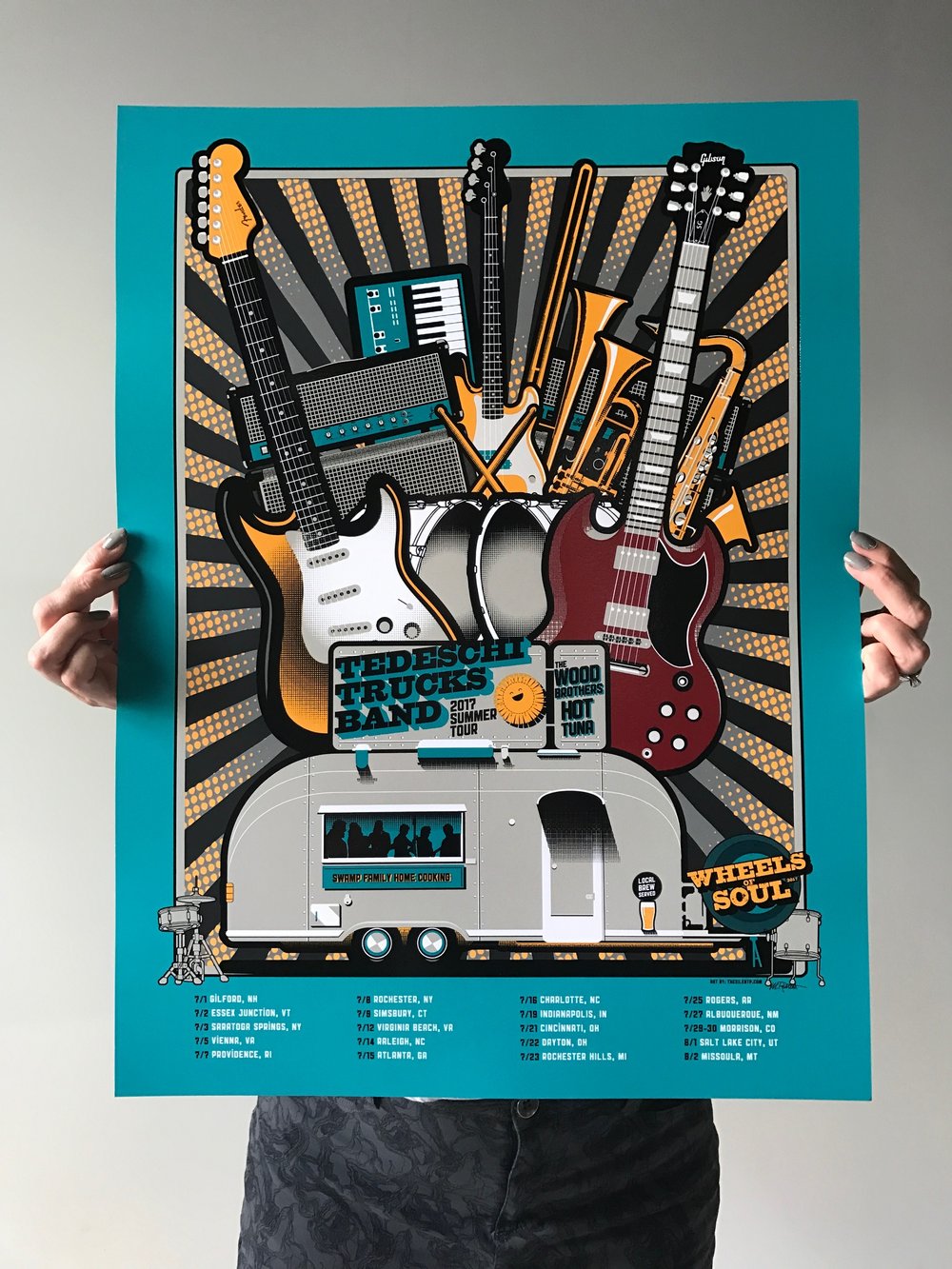 Tedeschi Trucks Band, Wheels of Soul 2017 Tour Poster