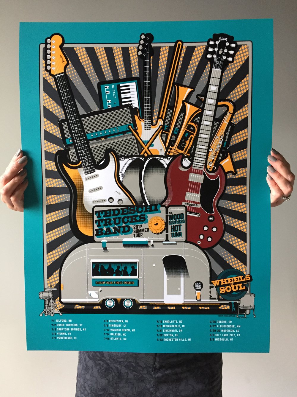 Tedeschi Trucks Band, Wheels of Soul 2017 Tour Poster