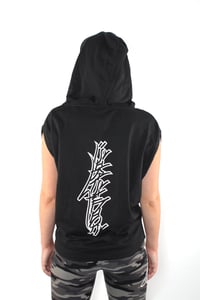 Image 4 of GAL SLEEVELESS HOODIE (extra big hood)